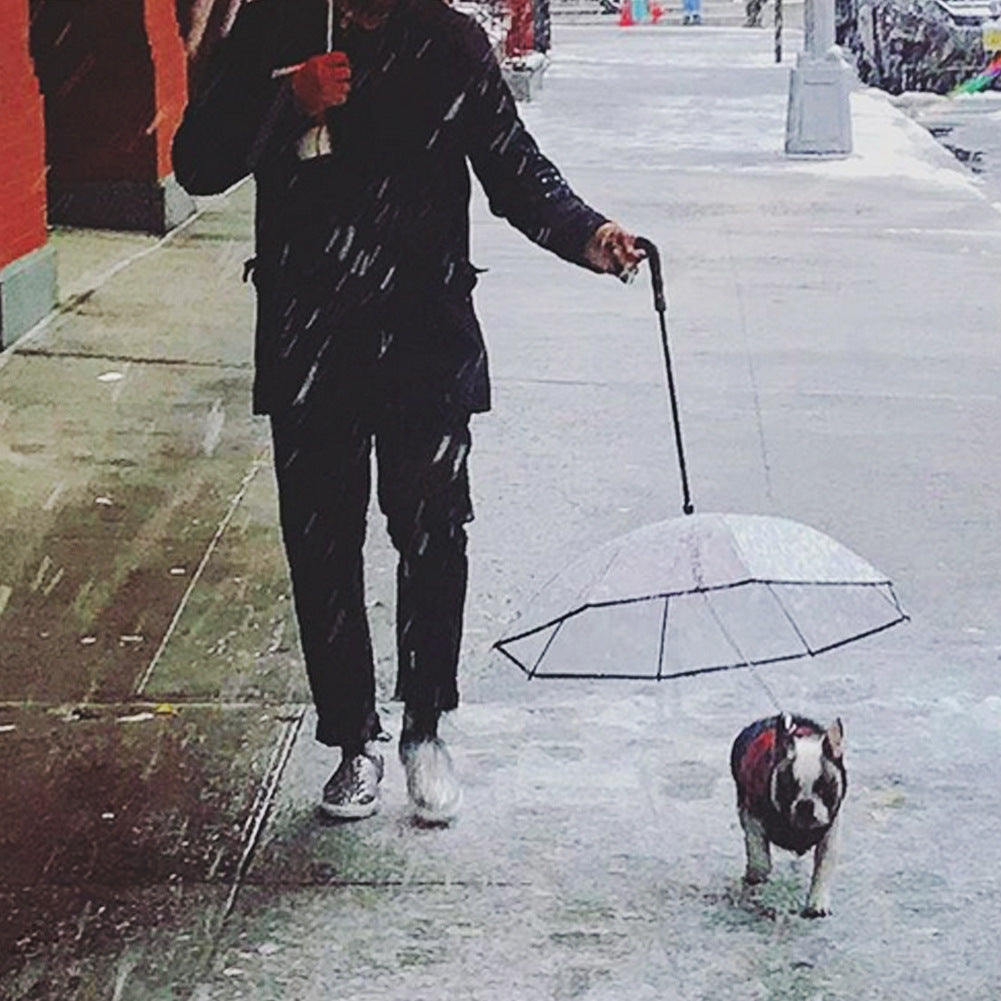 Transparent Dog umbrella leash Pawstressisgone